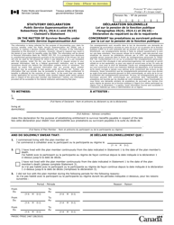Form PWGSC-TPSGC2467 Statutory Declaration - Canada (English/French)