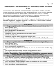 Centre De Garde - Liste De Verification Pour Le Plan D&#039;etage, De Site Et Du Terrain De Jeux - Ontario, Canada (French)