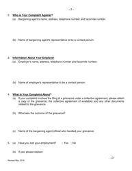 Form XX Application Alleging an Unfair Labour Practice Contrary to Section 20 - Manitoba, Canada, Page 2