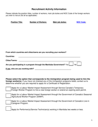 Application Form for Certificate of Registration - Employer Registration to Recruit Foreign Workers - Manitoba, Canada, Page 5