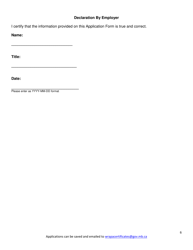 Application Form for Certificate of Registration - Employer Registration to Recruit Foreign Workers - Manitoba, Canada, Page 6