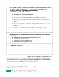 Pei Age-Friendly Recognition Application Form - Prince Edward Island, Canada, Page 3
