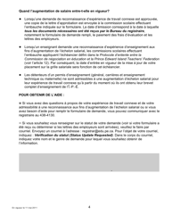 Forme AWE Demande D&#039;evaluation De L&#039;experience De Travail Connexe Aux Fins De Determination Du Salaire - Prince Edward Island, Canada (French), Page 4