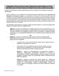 Forme AD INC ED Demande D&#039;attestation De Formation En Inclusion Scolaire Sur Un Brevet D&#039;enseignement De L&#039;i.-p.-e. - Prince Edward Island, Canada (French), Page 2