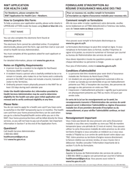 Form NWT1145 &quot;Nwt Application for Health Care&quot; - Northwest Territories, Canada (English/French)