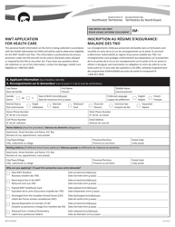 Form NWT1145 Nwt Application for Health Care - Northwest Territories, Canada (English/French), Page 4