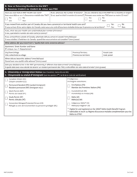 Form NWT1145 Nwt Application for Health Care - Northwest Territories, Canada (English/French), Page 5