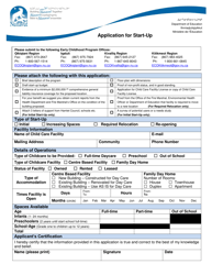 &quot;Application for Start-Up&quot; - Nunavut, Canada