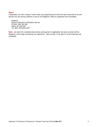 Application for Renewal of Professional or Standard Teaching Certificate - Nunavut, Canada, Page 3