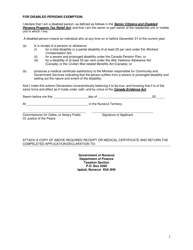 Senior Citizens and Disabled Persons Property Tax Relief Application and Declaration Form for Nunavut Senior Citizens and Disabled Persons in the General Taxation Area - Nunavut, Canada, Page 2