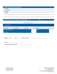 Suicide Prevention Application Form - Nunavut, Canada, Page 4