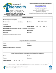 Document preview: Telehealth Non-clinical Booking Request Form - Nunavut, Canada