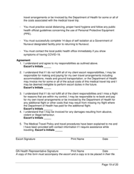 Appendix B Medical Travel Policy - Client Escort Travel Agreement - Nunavut, Canada, Page 2