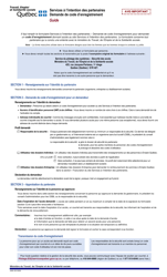 Forme 2490 Services a L'intention DES Partenaires Demande De Code D'enregistrement - Quebec, Canada (French)
