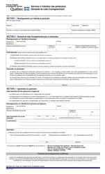 Forme 2490 Services a L&#039;intention DES Partenaires Demande De Code D&#039;enregistrement - Quebec, Canada (French), Page 2