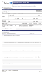 Forme EQ-6444 Demande De Subvention Salariale - Obnl - Quebec, Canada (French)