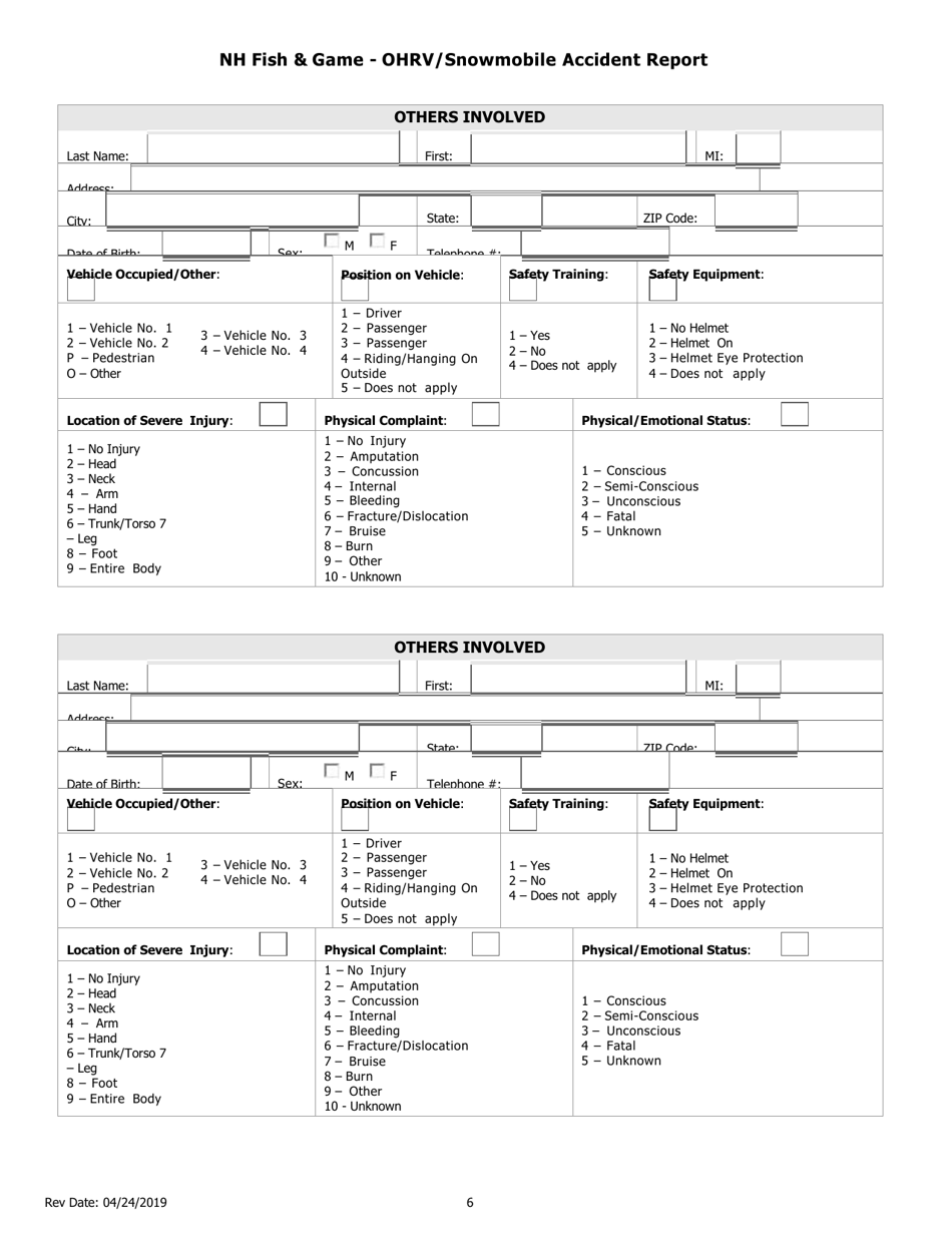 Ohrv / Snowmobile Accident Report - New Hampshire, Page 7
