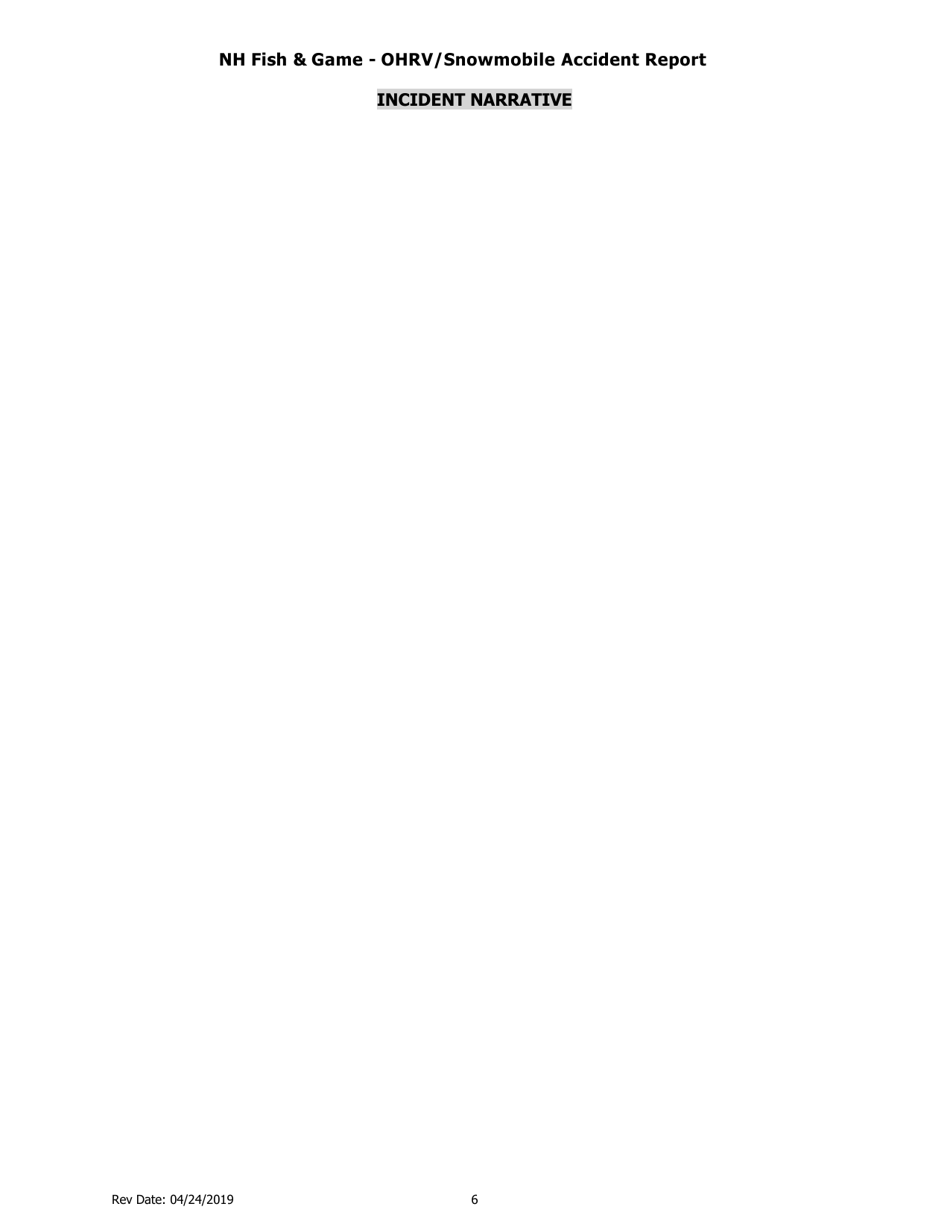 Ohrv / Snowmobile Accident Report - New Hampshire, Page 8