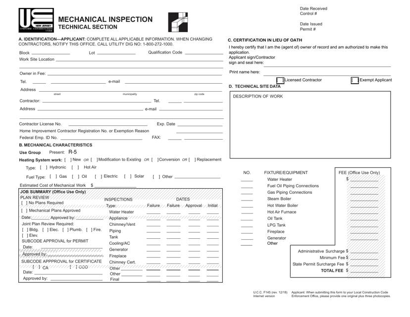 UCC Form F145  Printable Pdf