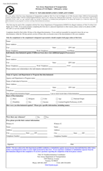 Form CR-270 &quot;Title VI Non-discrimination Complaint Form&quot; - New Jersey