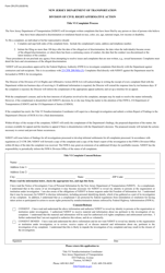 Form CR-270 Title VI Non-discrimination Complaint Form - New Jersey, Page 2