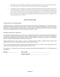 Form TNC-1 Transportation Network Company Permit Application Form - New Jersey, Page 6