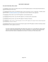 Form TNC-1 Transportation Network Company Permit Application Form - New Jersey, Page 7
