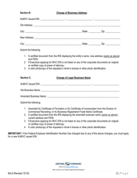 Form BA-8 Njmvc Entity Identification Number (Ein) Request Form - New Jersey, Page 2