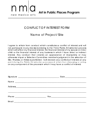 &quot;Conflict of Interest Form&quot; - New Mexico