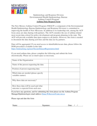 Document preview: Asthma Data Request Form - New Mexico