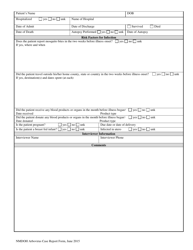 Arbovirus Case Report Form - New Mexico, Page 2