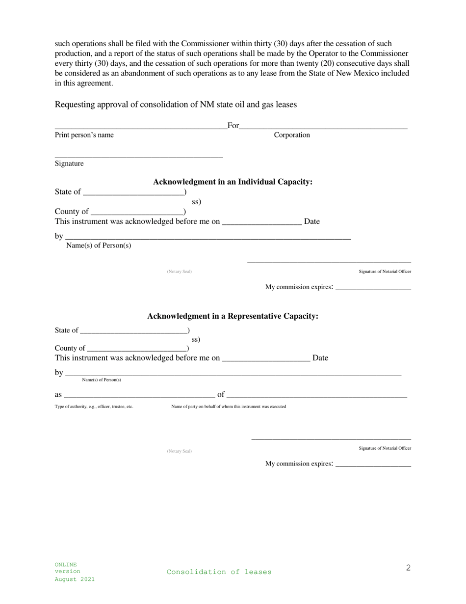 Consolidation of State Oil and Gas Leases - New Mexico, Page 2