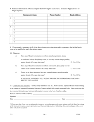 Form CE1 Sponsor Application for Continuing Education - North Carolina, Page 3