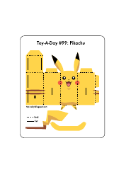 Pikachu Paper Toy Template Download Printable PDF | Templateroller
