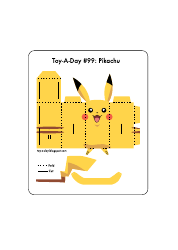 Document preview: Pikachu Paper Toy Template