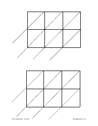 Lattice Multiplication Chart - 2x3 Grids