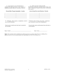 Attachment A Petition for Protection From Abuse - Firearms, Other Weapons, or Ammunition Inventory - Pennsylvania (English/Spanish), Page 2