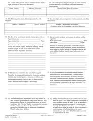 Petition for Protection From Abuse - Pennsylvania (English/Spanish), Page 4