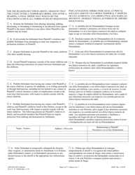 Petition for Protection From Abuse - Pennsylvania (English/Spanish), Page 6
