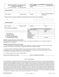 Temporary Protection From Abuse Order - Pennsylvania (English/Spanish), Page 2