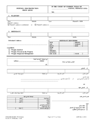 Document preview: Petition for Protection From Abuse - Pennsylvania (English/Arabic)