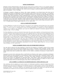 Temporary Protection From Abuse Order - Pennsylvania (English/French), Page 6