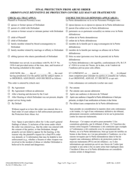 Final Protection From Abuse Order - Pennsylvania (English/French), Page 3