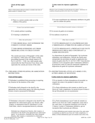 Final Protection From Abuse Order - Pennsylvania (English/French), Page 5