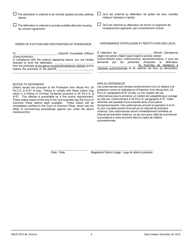 Form MDJS307D-BL Order Granting Emergency Relief From Abuse - Pennsylvania (English/French), Page 2