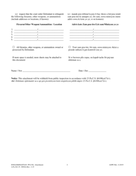 Attachment A Petition for Protection From Abuse - Firearms, Other Weapons, or Ammunition Inventory - Pennsylvania (English/Haitian Creole), Page 2