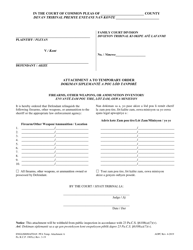 Document preview: Attachment A Temporary Protection From Abuse Order - Firearms, Other Weapons, or Ammunition Inventory - Pennsylvania (English/Haitian Creole)