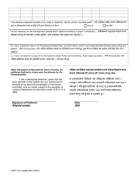 Petition for Expungement Pursuant to Pa.r.crim.p. 490 - Pennsylvania (English/Nepali), Page 2