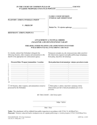 Document preview: Attachment A Final Protection From Abuse Order - Firearms, Other Weapons and Ammunition Inventory - Pennsylvania (English/Polish)