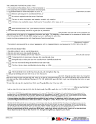 Form AOPC310A Landlord/Tenant Complaint - Pennsylvania (English/Vietnamese), Page 2